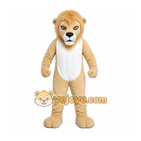 Tan Lion Mascot Costume