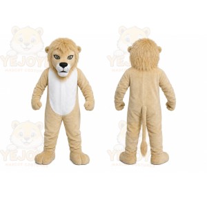 Tan Lion Mascot Costume