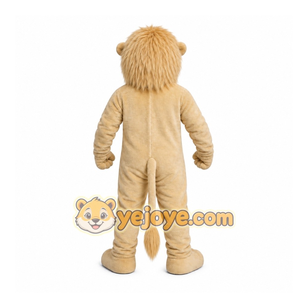 Tan Lion Mascot Costume