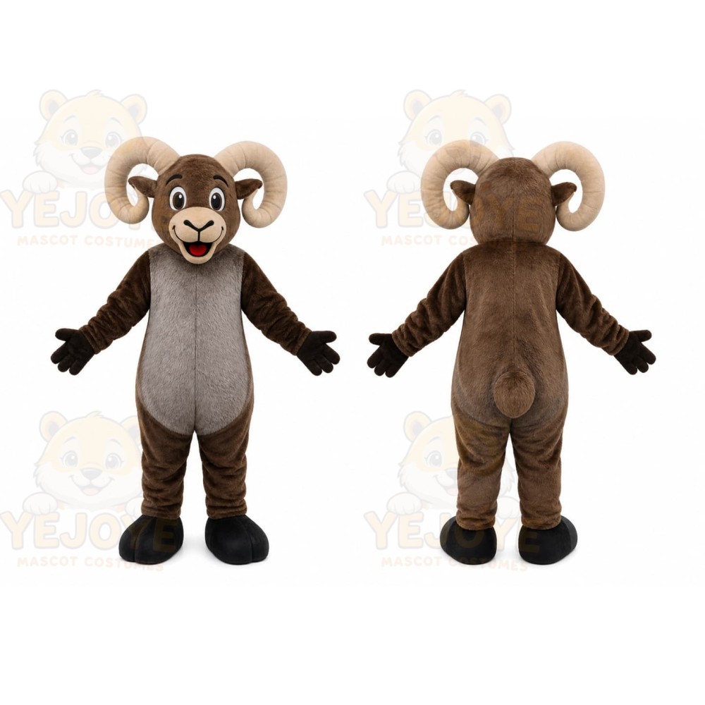 Brown Ram Mascot Costume
