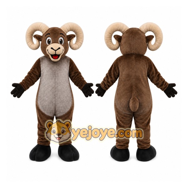 Brown Ram Mascot Costume