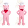 Pink Chef Pig Mascot Costume