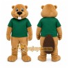 Beaver Green Shirt Mascot Costume Beaver Green Shirt Mascot Costume