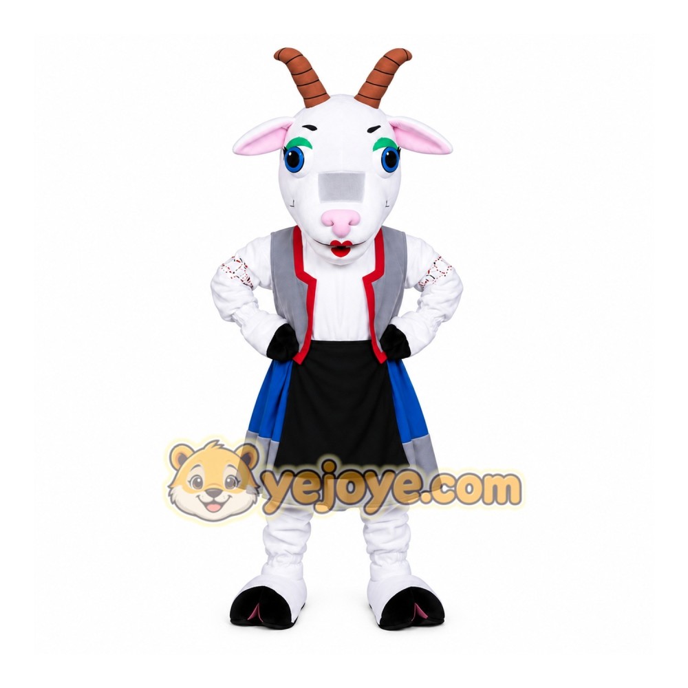 White Sheep Backpack Mascot Costume White Sheep Backpack Mascot Costume