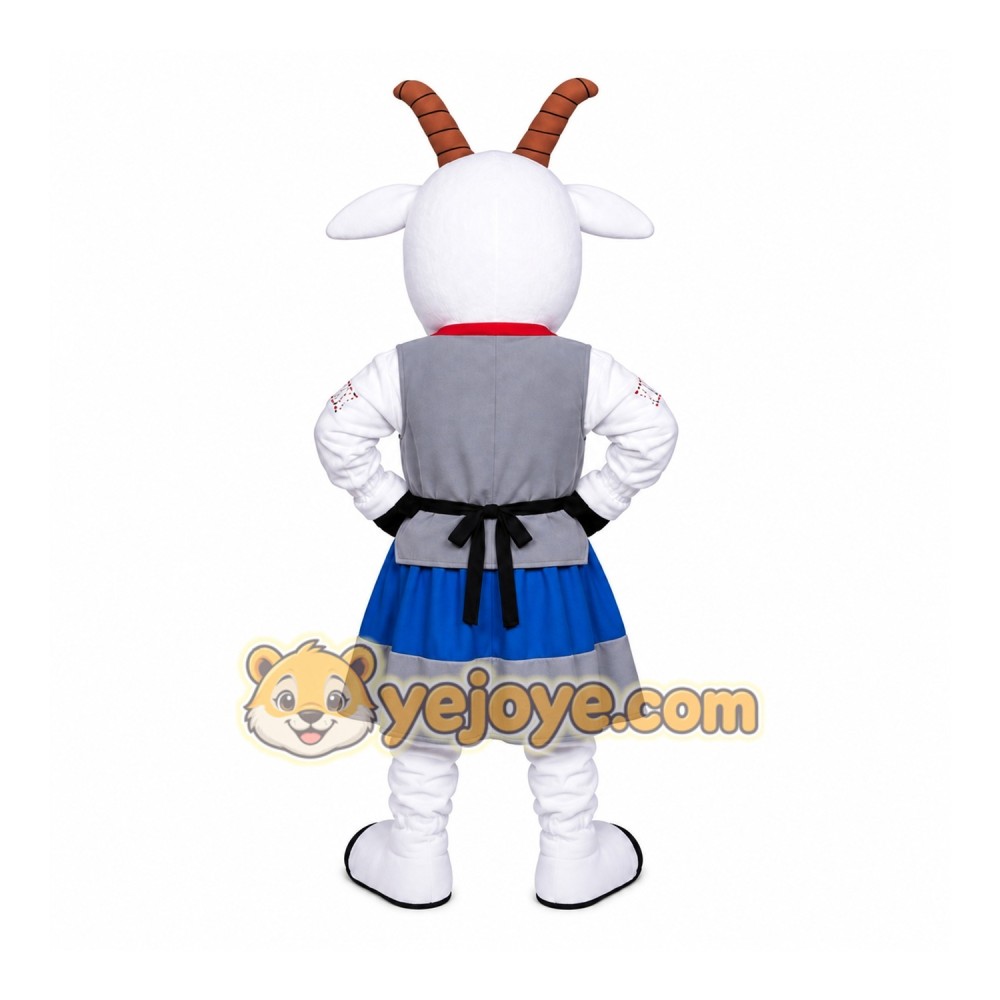 White Sheep Backpack Mascot Costume White Sheep Backpack Mascot Costume