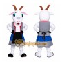 White Sheep Backpack Mascot Costume