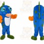 Blue Fish Mascot Costume