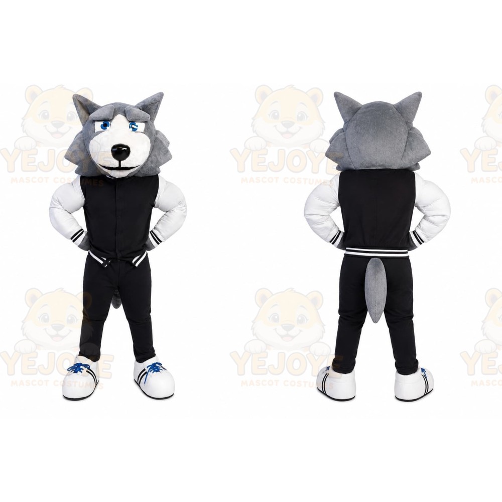 Gray Wolf Vest Mascot Costume