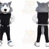 Gray Wolf Vest Mascot Costume