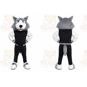 Gray Wolf Vest Mascot Costume