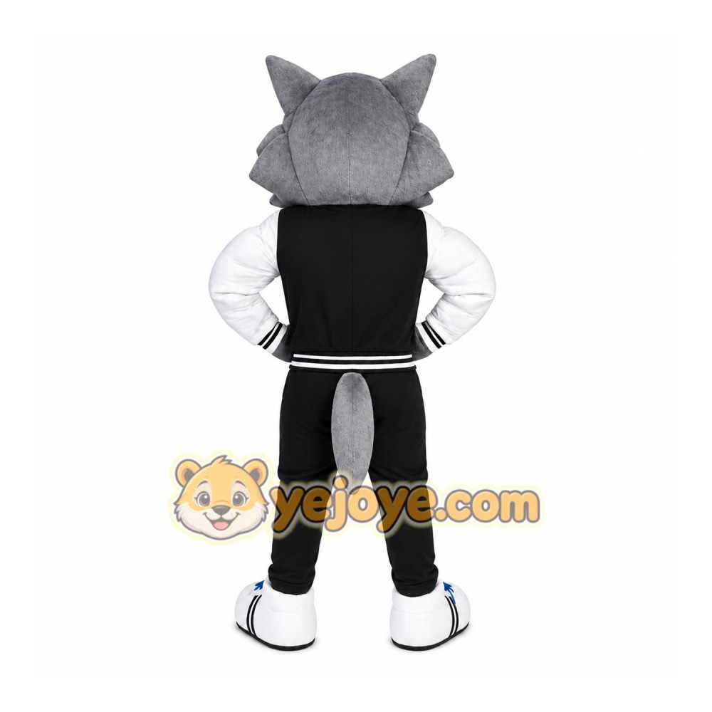 Gray Wolf Vest Mascot Costume Gray Wolf Vest Mascot Costume