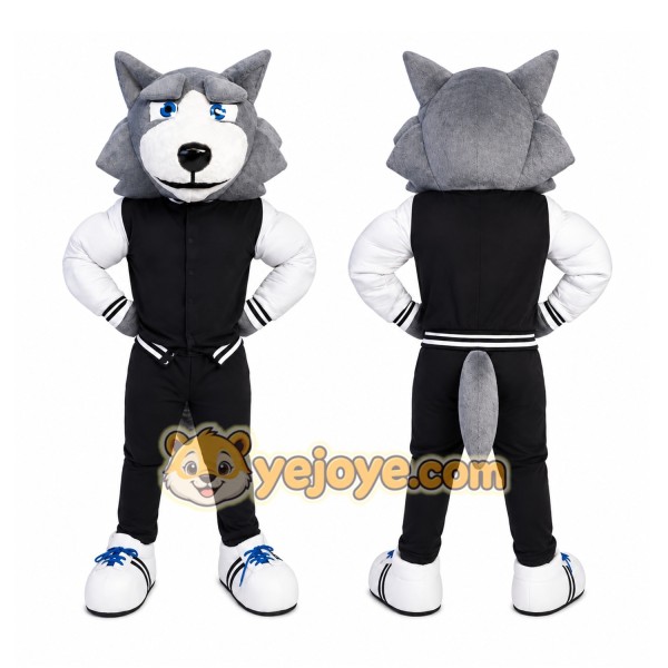Gray Wolf Vest Mascot Costume