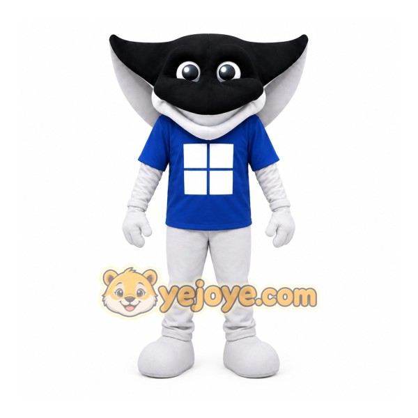 Blue Manta Ray Mascot Costume