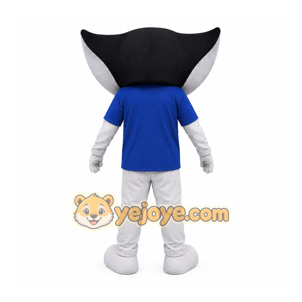 Blue Manta Ray Mascot Costume Blue Manta Ray Mascot Costume