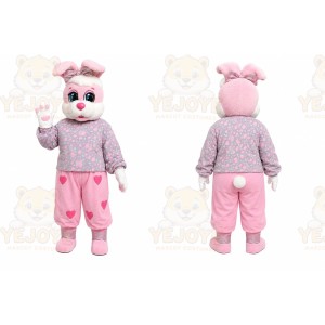 Pink Bunny Mascot Costume