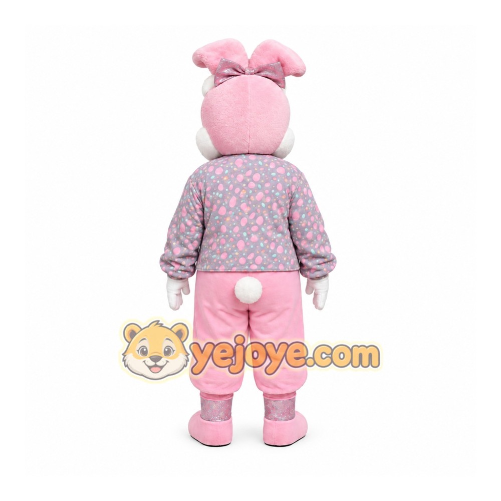 Pink Bunny Mascot Costume