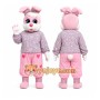 Pink Bunny Mascot Costume