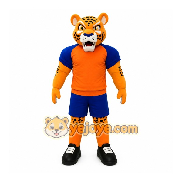 Orange Tiger Sports Mascot Costume Orange Tiger Sports Mascot Costume