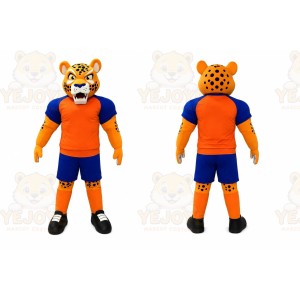 Orange Tiger Sports Mascot Costume