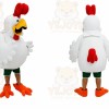 White Rooster Mascot Costume
