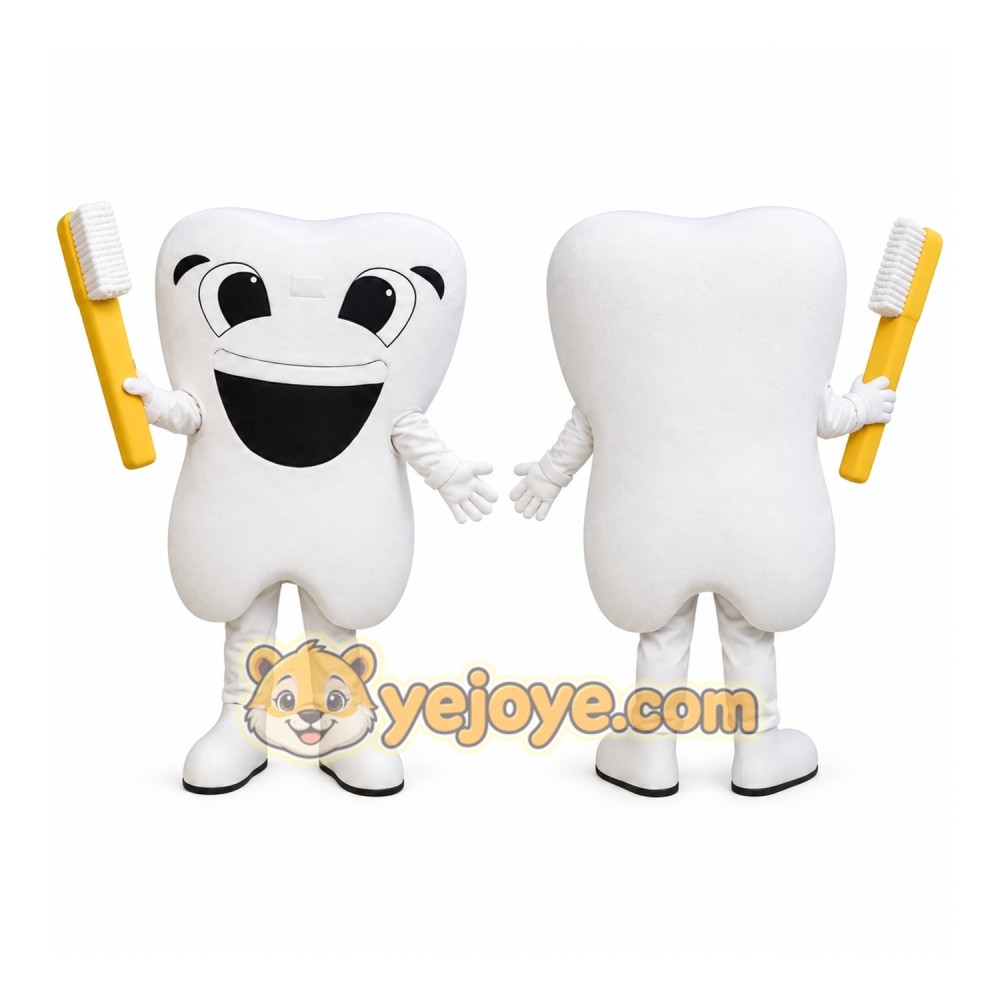 Toothbrush Tooth Mascot Costume Toothbrush Tooth Mascot Costume