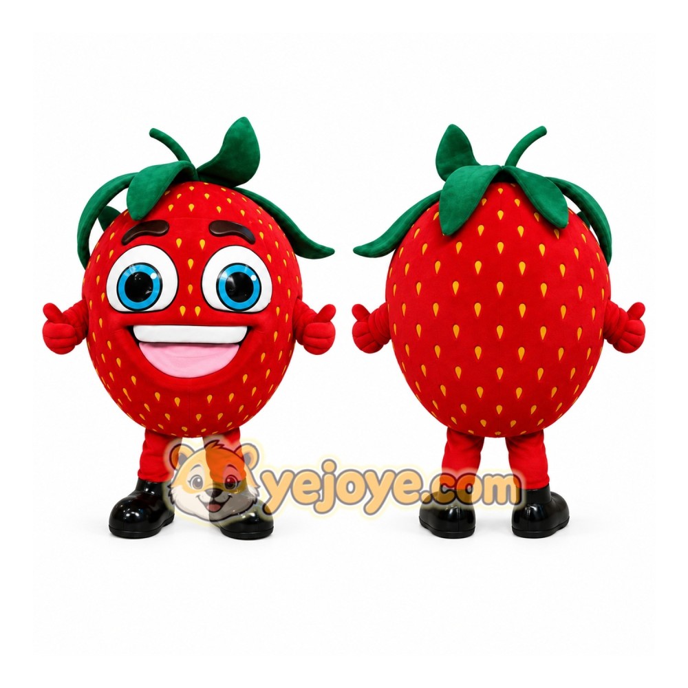 Smiling Strawberry Mascot Costume Smiling Strawberry Mascot Costume