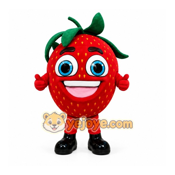 Smiling Strawberry Mascot Costume