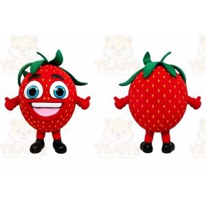 Smiling Strawberry Mascot Costume
