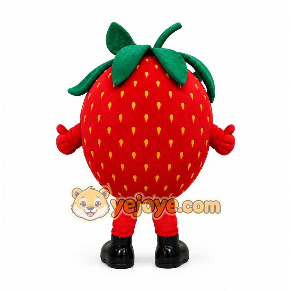 Smiling Strawberry Mascot Costume Smiling Strawberry Mascot Costume