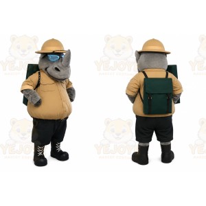 Rhino Explorer Mascot Costume