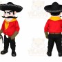Red Cowboy Man Mascot Costume
