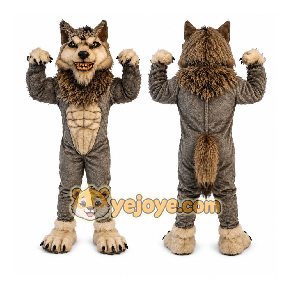 Gray Wolf Mascot Costume Gray Wolf Mascot Costume