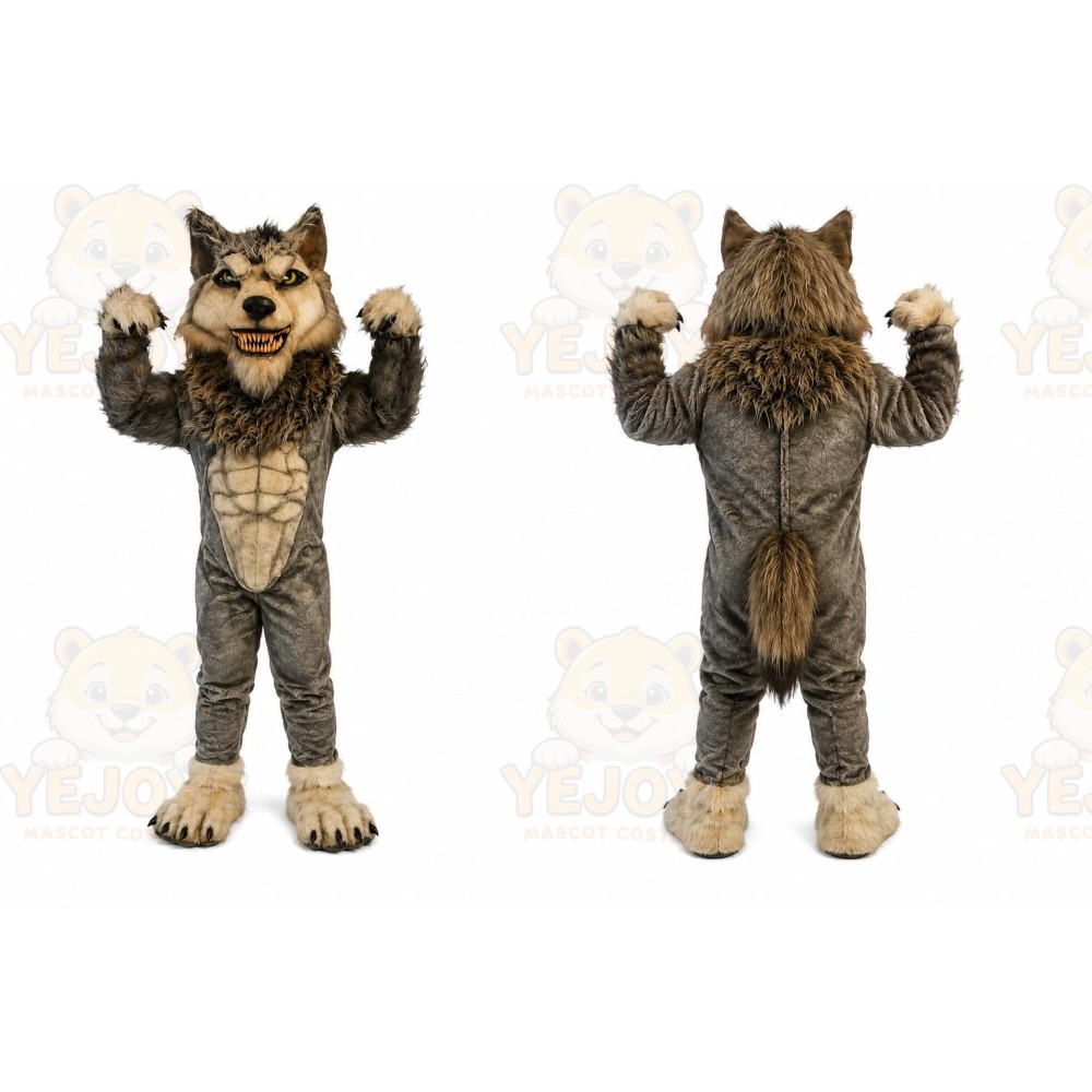 Gray Wolf Mascot Costume
