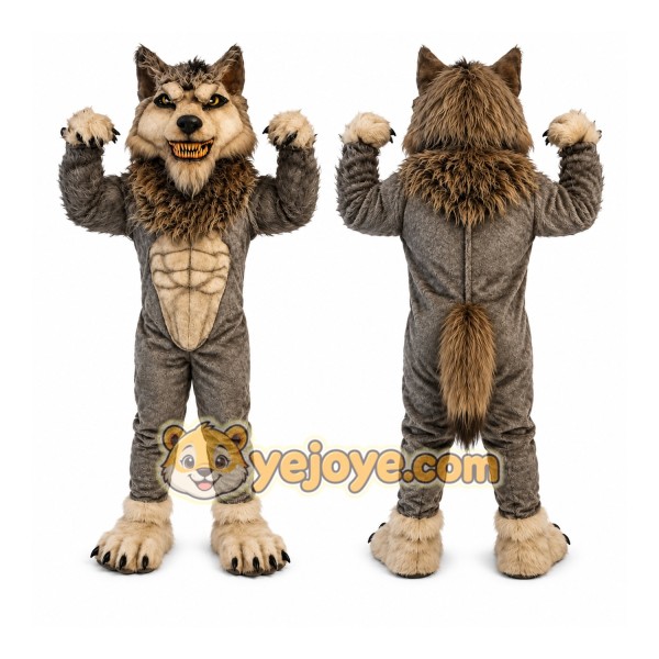 Gray Wolf Mascot Costume