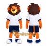 Lion Orange Shirt Mascot Costume Lion Orange Shirt Mascot Costume