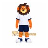 Lion Orange Shirt Mascot Costume Lion Orange Shirt Mascot Costume