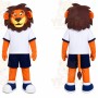 Lion Orange Shirt Mascot Costume