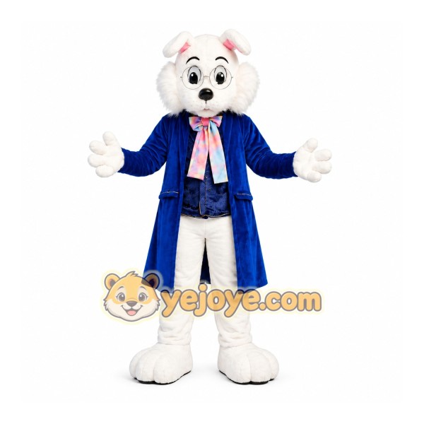 White Rabbit Lab Coat Mascot Costume White Rabbit Lab Coat Mascot Costume