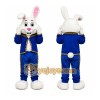 White Rabbit Blue Suit Mascot Costume White Rabbit Blue Suit Mascot Costume