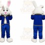 White Rabbit Blue Suit Mascot Costume