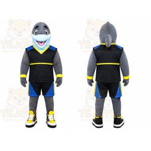 Gray Dolphin Sports Mascot Costume