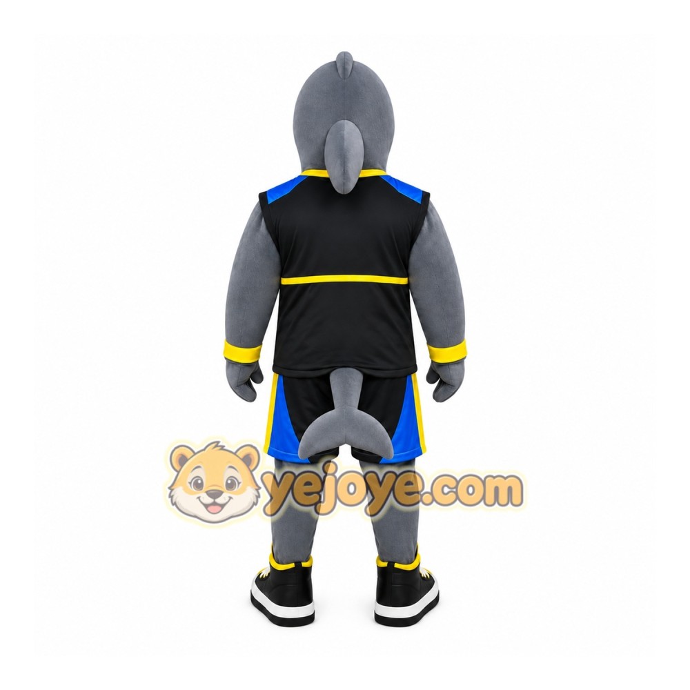 Gray Dolphin Sports Mascot Costume Gray Dolphin Sports Mascot Costume