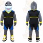 Gray Dolphin Sports Mascot Costume