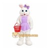 White Rabbit Pink Dress Mascot Costume