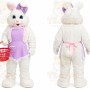 White Rabbit Pink Dress Mascot Costume