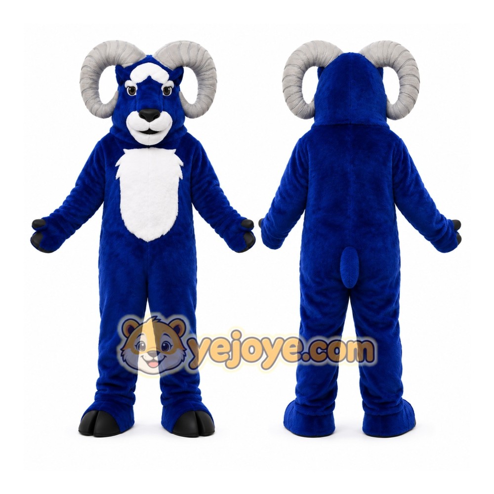 Blue Ram Mascot Costume Blue Ram Mascot Costume