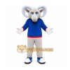 Gray Ram Blue Shirt Mascot Costume Gray Ram Blue Shirt Mascot Costume
