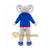 Gray Ram Blue Shirt Mascot Costume Gray Ram Blue Shirt Mascot Costume