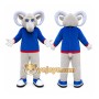Gray Ram Blue Shirt Mascot Costume