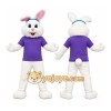 White Rabbit Purple Shirt Mascot Costume